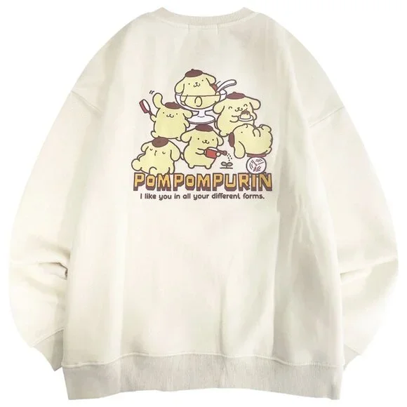 NEW Sanrio Pompompurin Power Play Cream Pullover - Picture 2 of 5